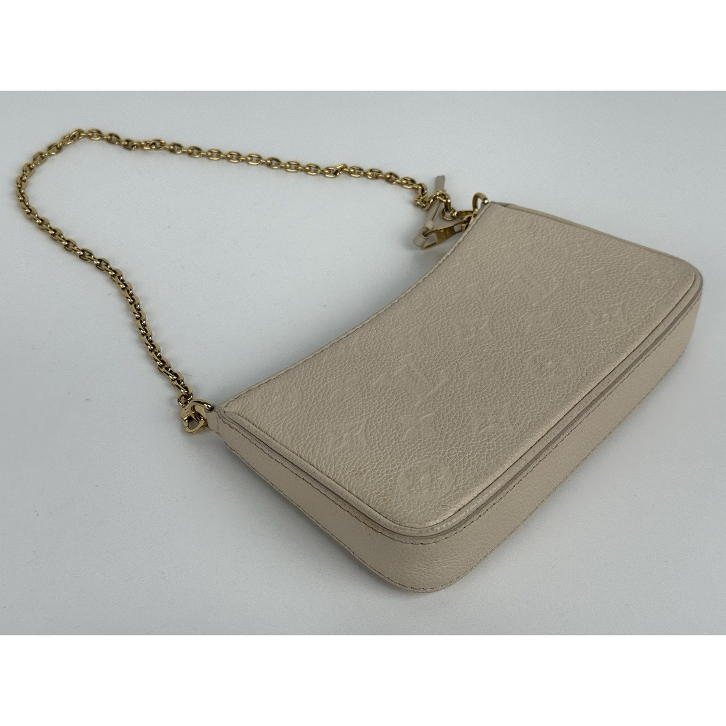 Louis Vuitton Easy Pouch On Strap White Monogram Empreinte Leather