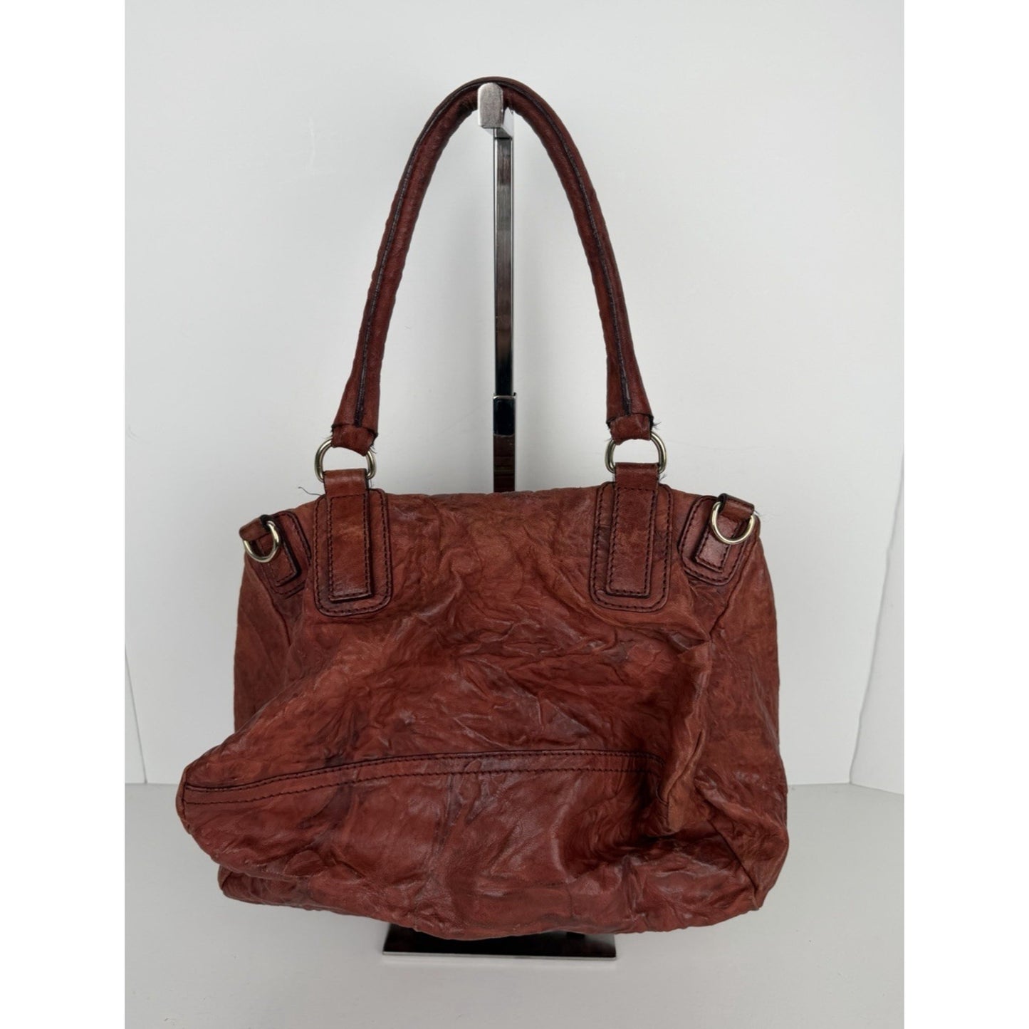 Givenchy Pandora Shoulder Bag Medium in Brick Wrinkled Sheepskin Leather S-08
