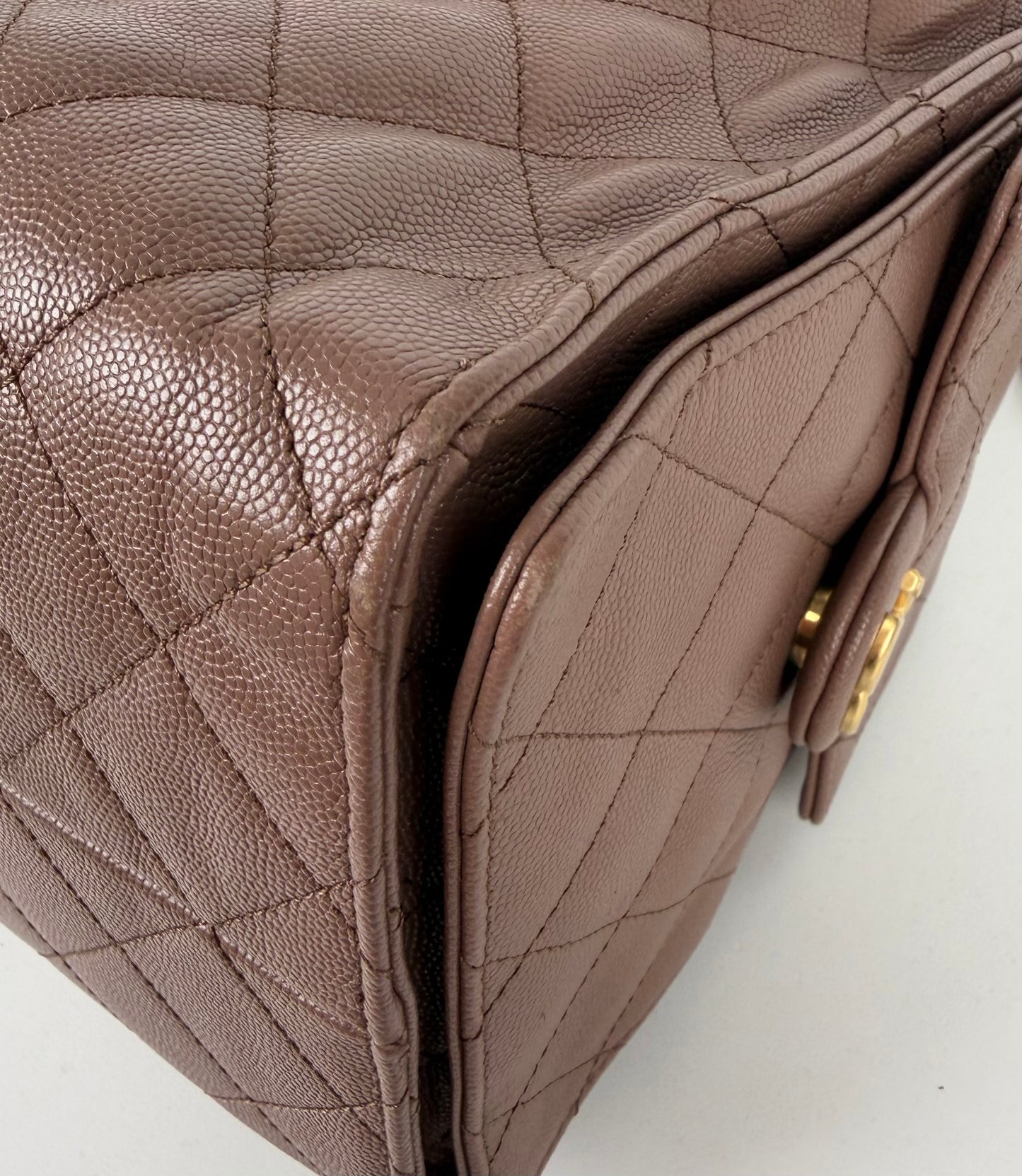Chanel 25 Medium Hobo Bag Brown Caviar Leather 2026