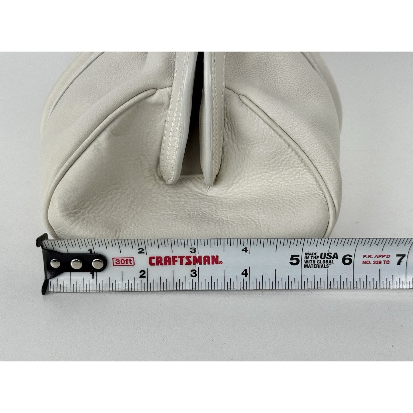 Christian Dior My Dior Frame Satchel White Leather Silver Hardware