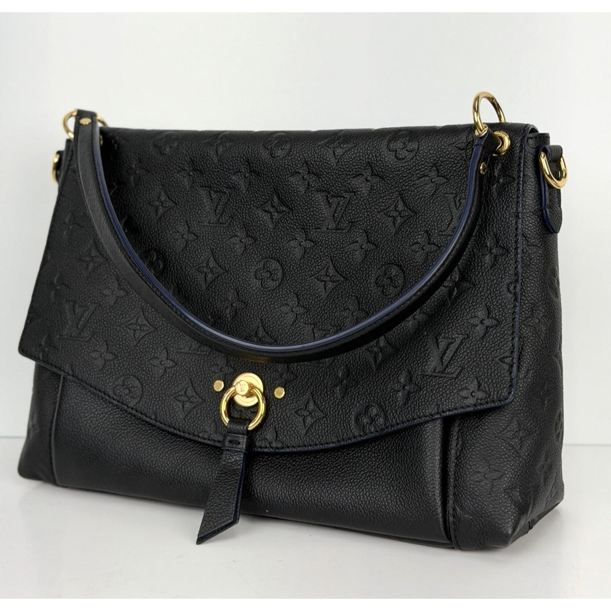 Louis Vuitton Blanche MM Top Handle Bag in Black Empreinte Leather 2018 E2