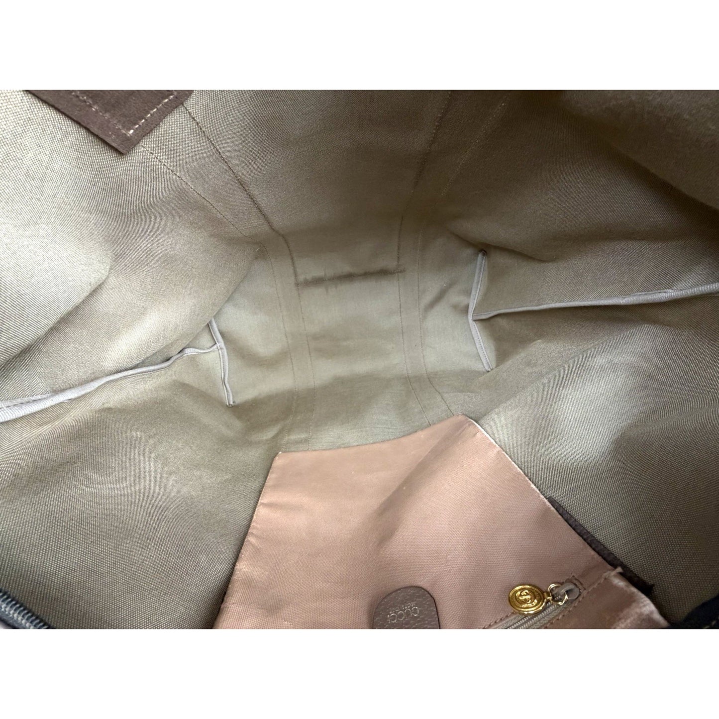Gucci GG Supreme Large Travel Tote Bag in Brown Coated Canvas S