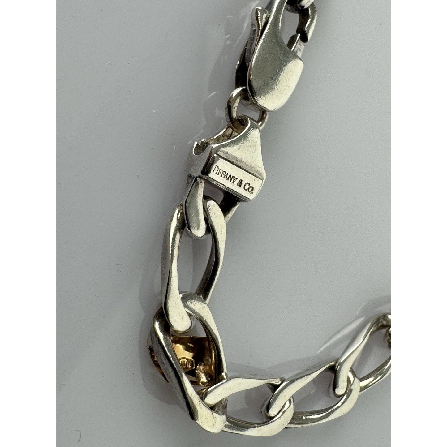 Tiffany & Co. Sterling Silver & 18k Yellow Gold Curb Link Bracelet