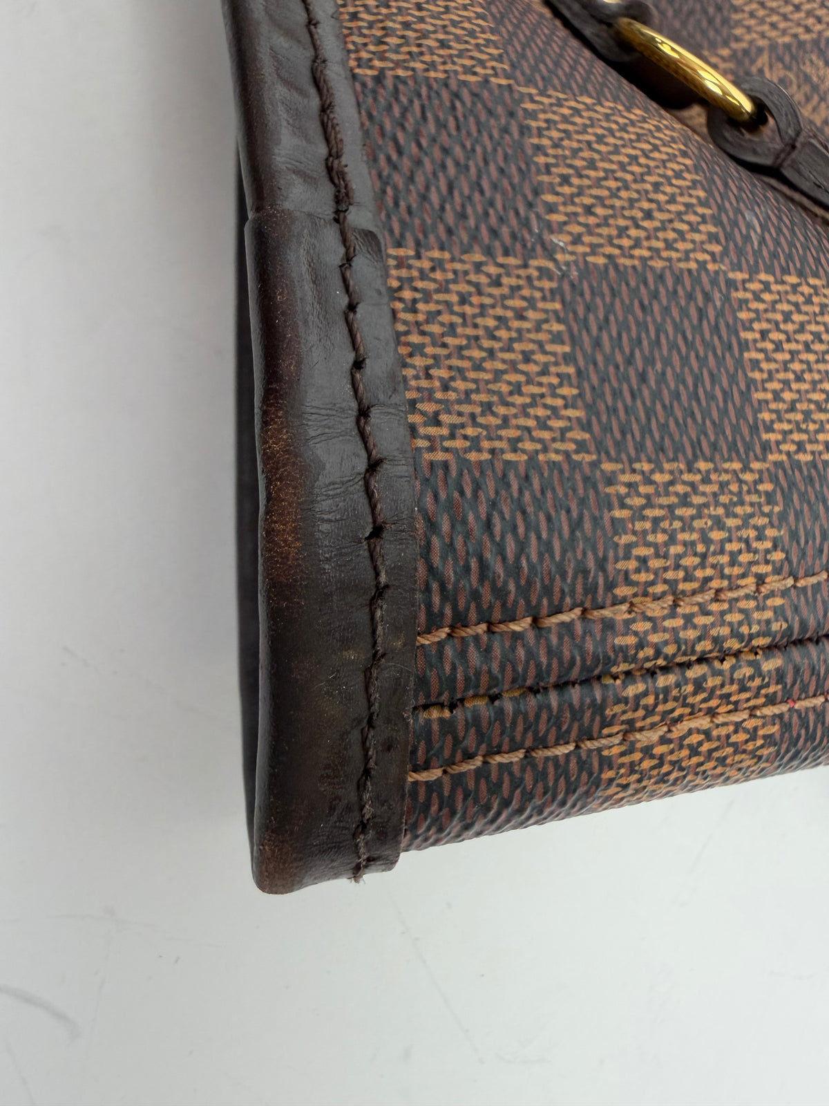Louis Vuitton Neverfull MM Tote Bag in Damier Ebene Brown Coated Canvas 2011 YC8