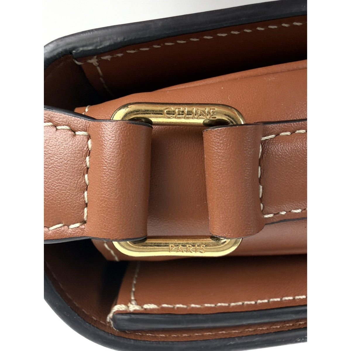 Celine Classique Triomphe Shoulder Bag Medium in Brown Monogram Coated Canvas C1