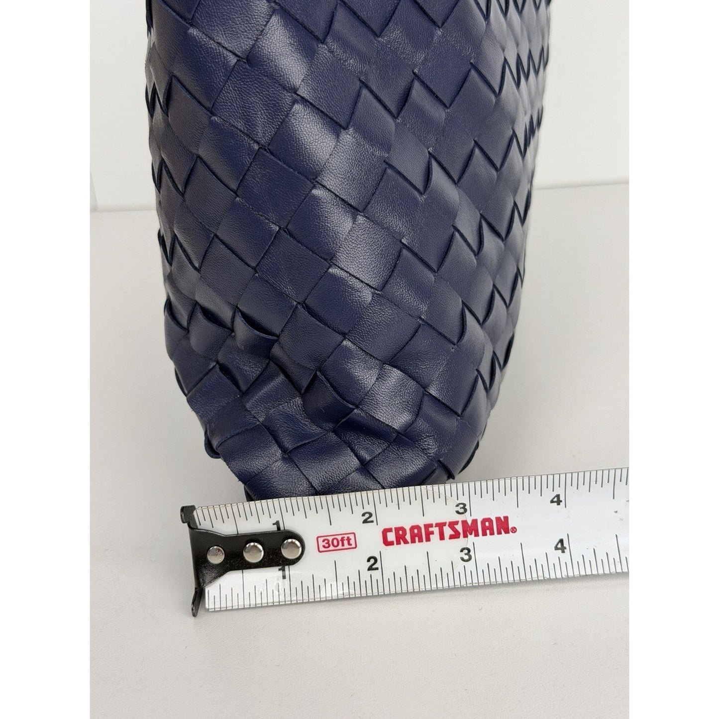 Bottega Veneta Small Hop Hobo Bag in Blue Intrecciato Woven Lambskin Leather D5
