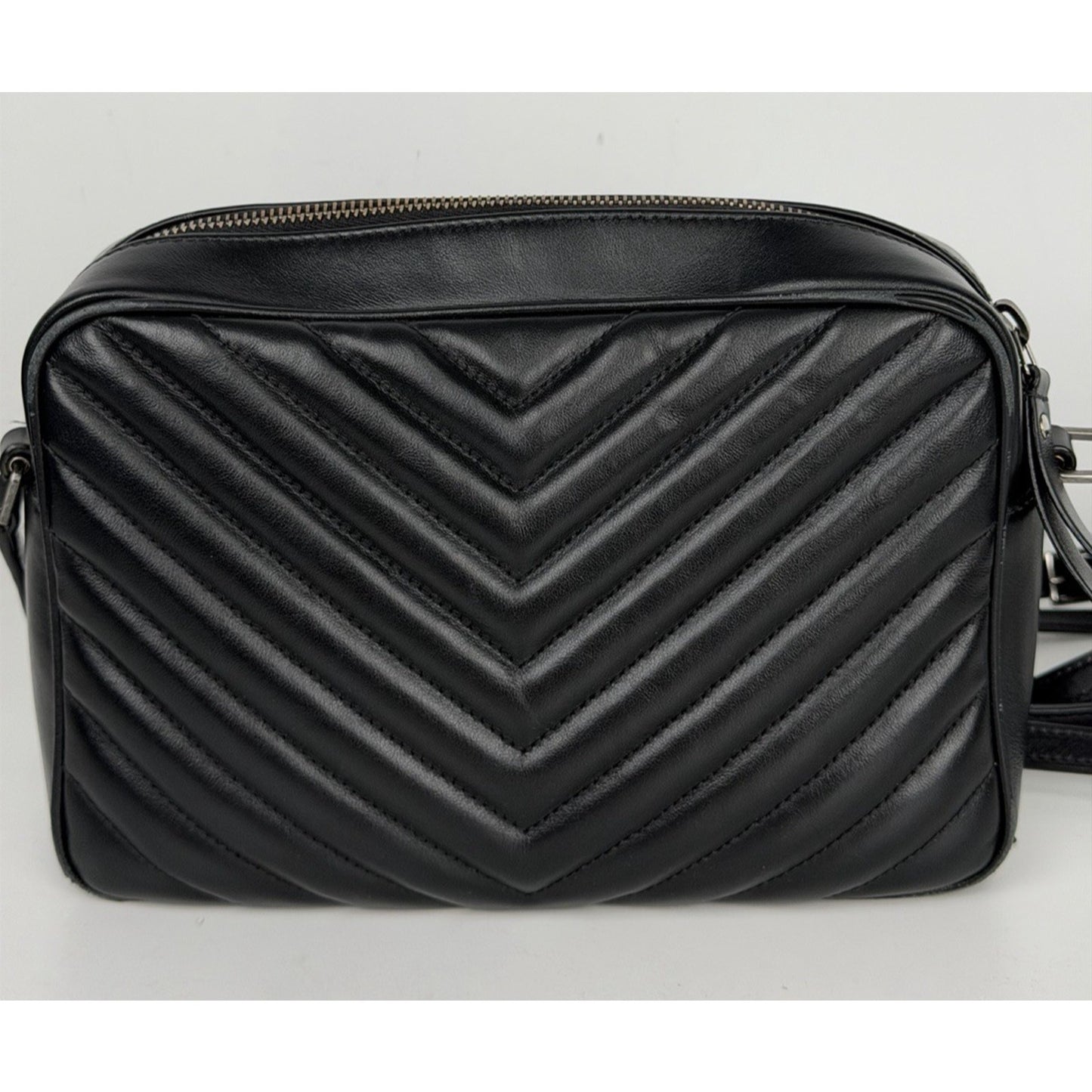 Saint Laurent Lou Camera Bag Medium in Black Quilted Calfskin Leather S01
