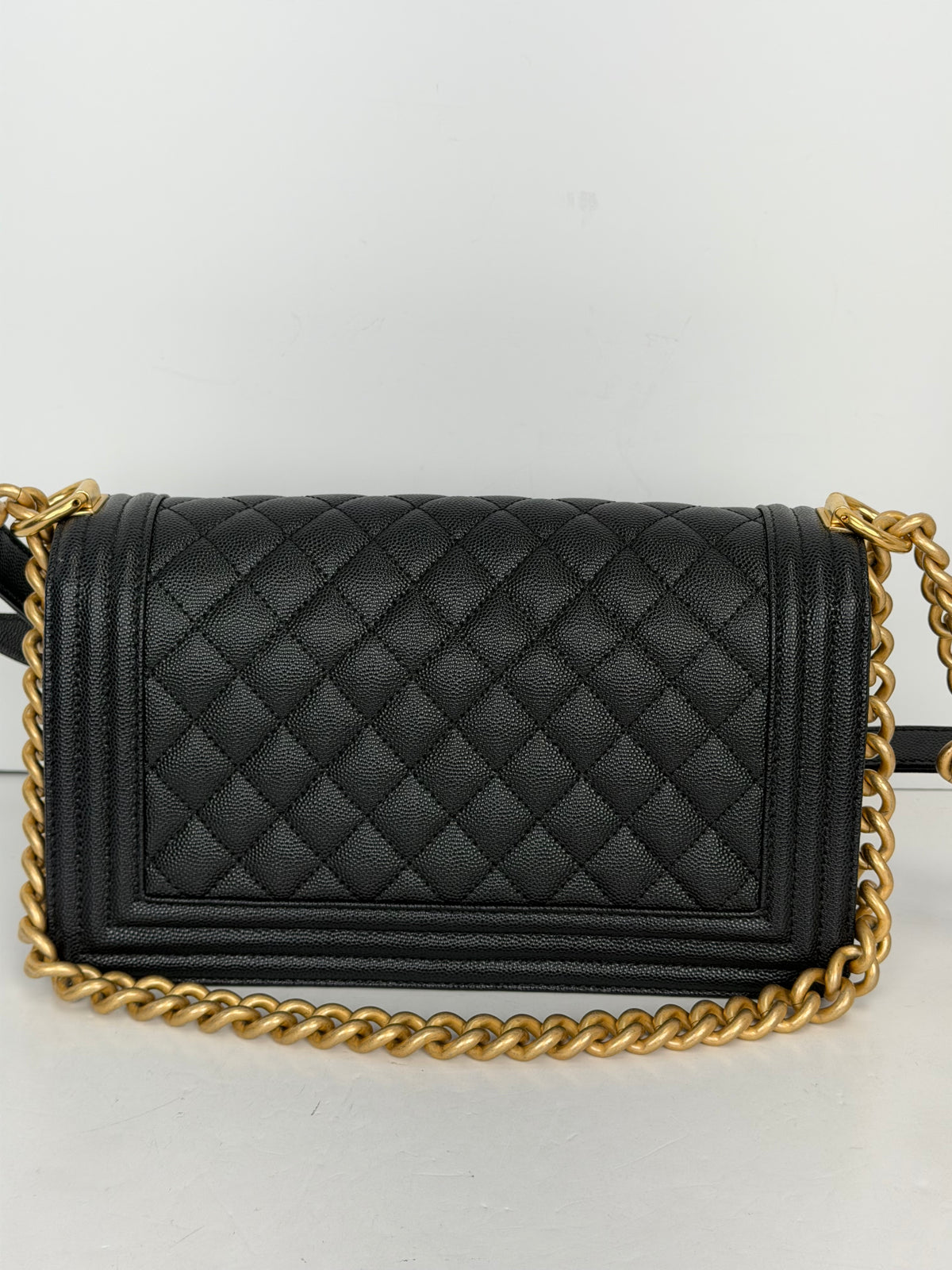 Chanel Boy Bag in Black Caviar Leather NFC YF-2