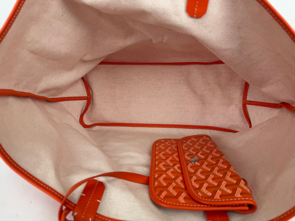 Goyard Goyardine St. Louis PM Goyard Tote in Orange Coated Canvas YD7