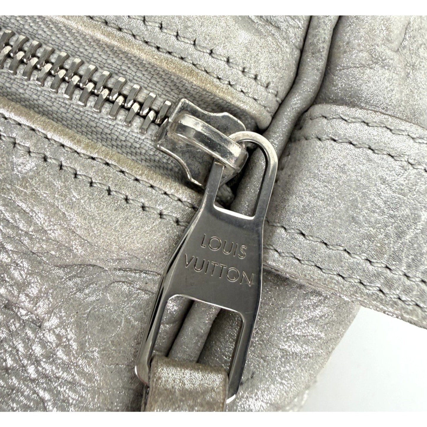 Louis Vuitton Silver Monogram Shimmer Comete Bag in Genuine Leather 2008 S