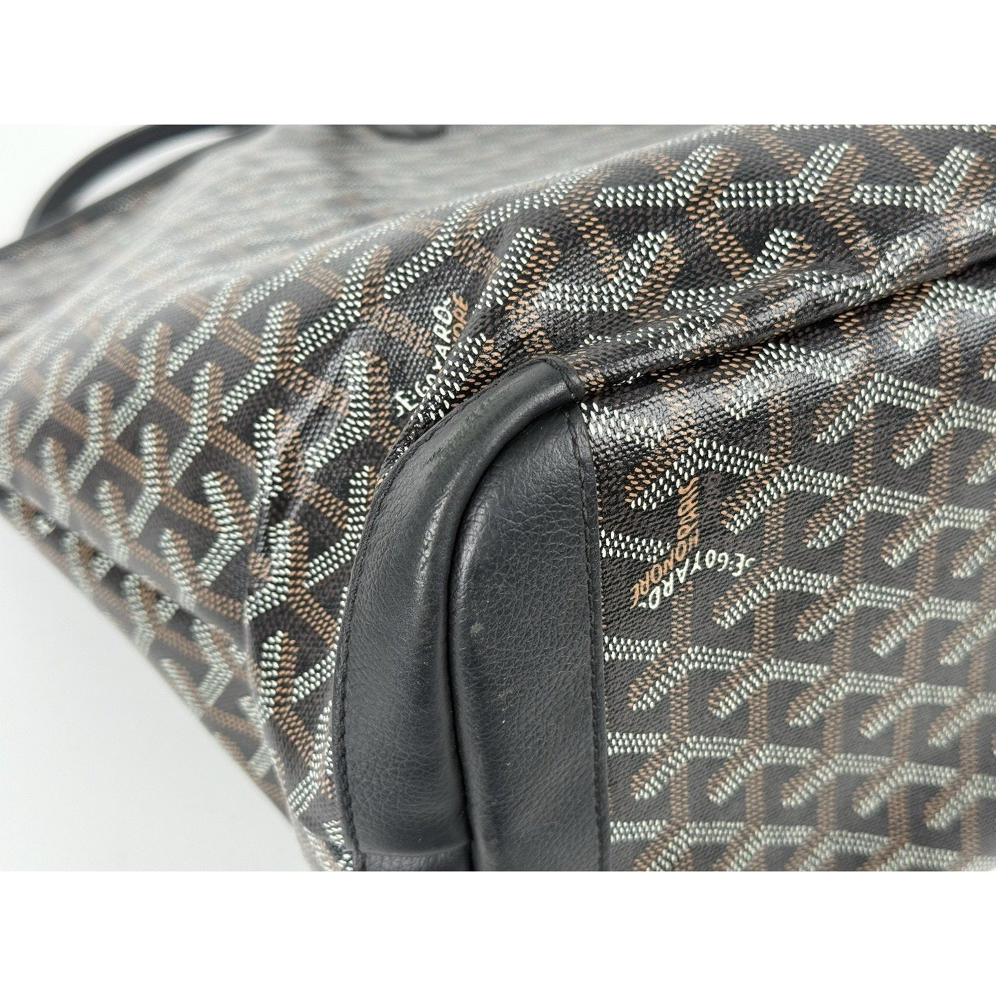 GOYARD Saint Louis PM Coated Canvas Tote Bag Black