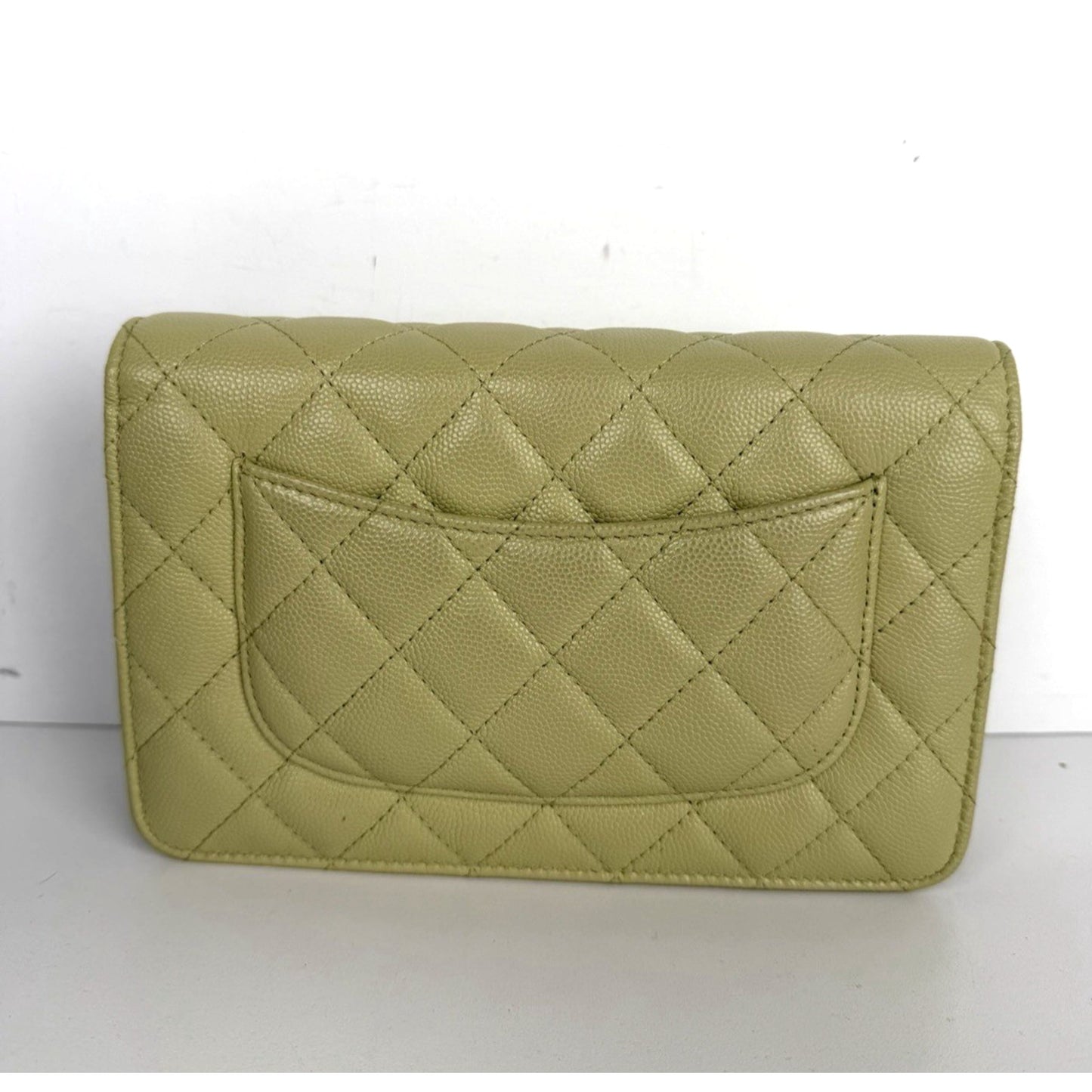 Chanel Wallet on Chain Bag in Green-Sage Caviar Quilted Leather 2020 R-1
