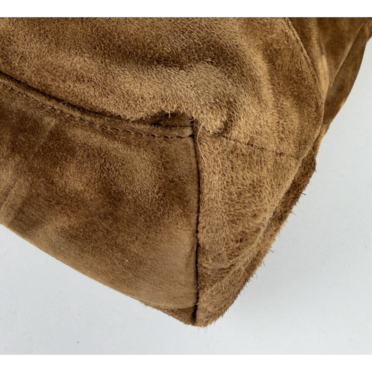Saint Laurent Jamie Large Pochon Shoulder Bag in Brown Suede Gold HW E5