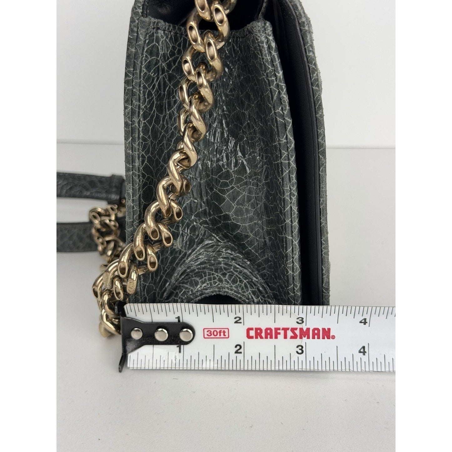 Christian Dior Diorama Medium Flap Bag Crackled Deerskin Leather S05
