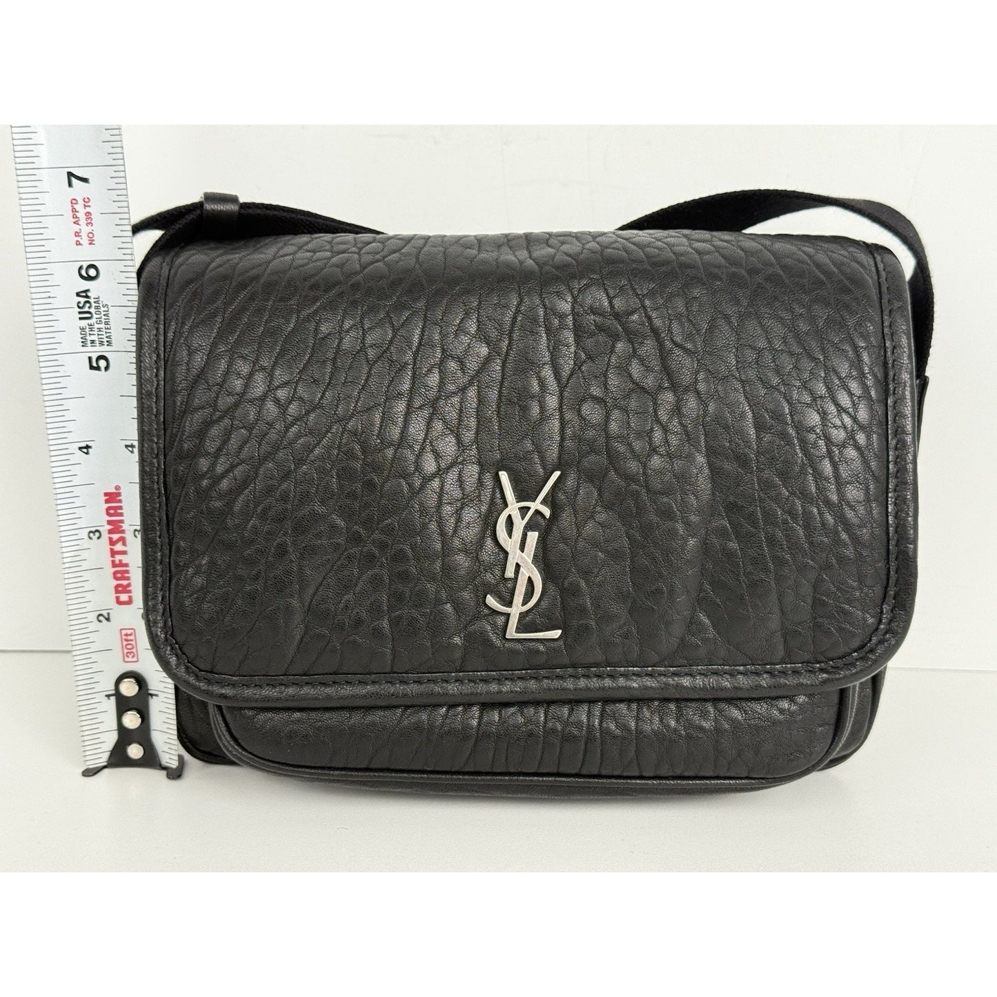 Saint Laurent Niki Messenger Bag Black with Silver Hardware B-2