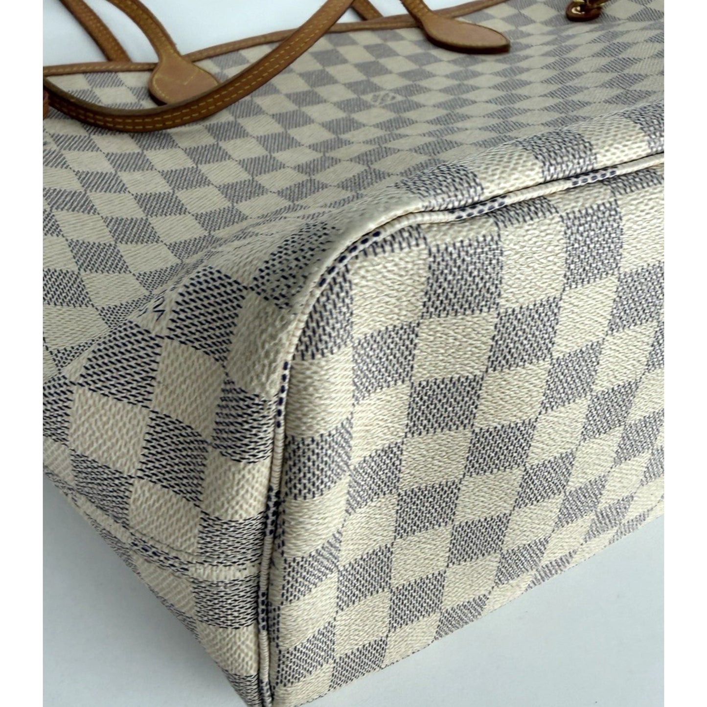 Louis Vuitton Neverfull MM Tote Bag in Damier Azur Coated Canvas NFC S