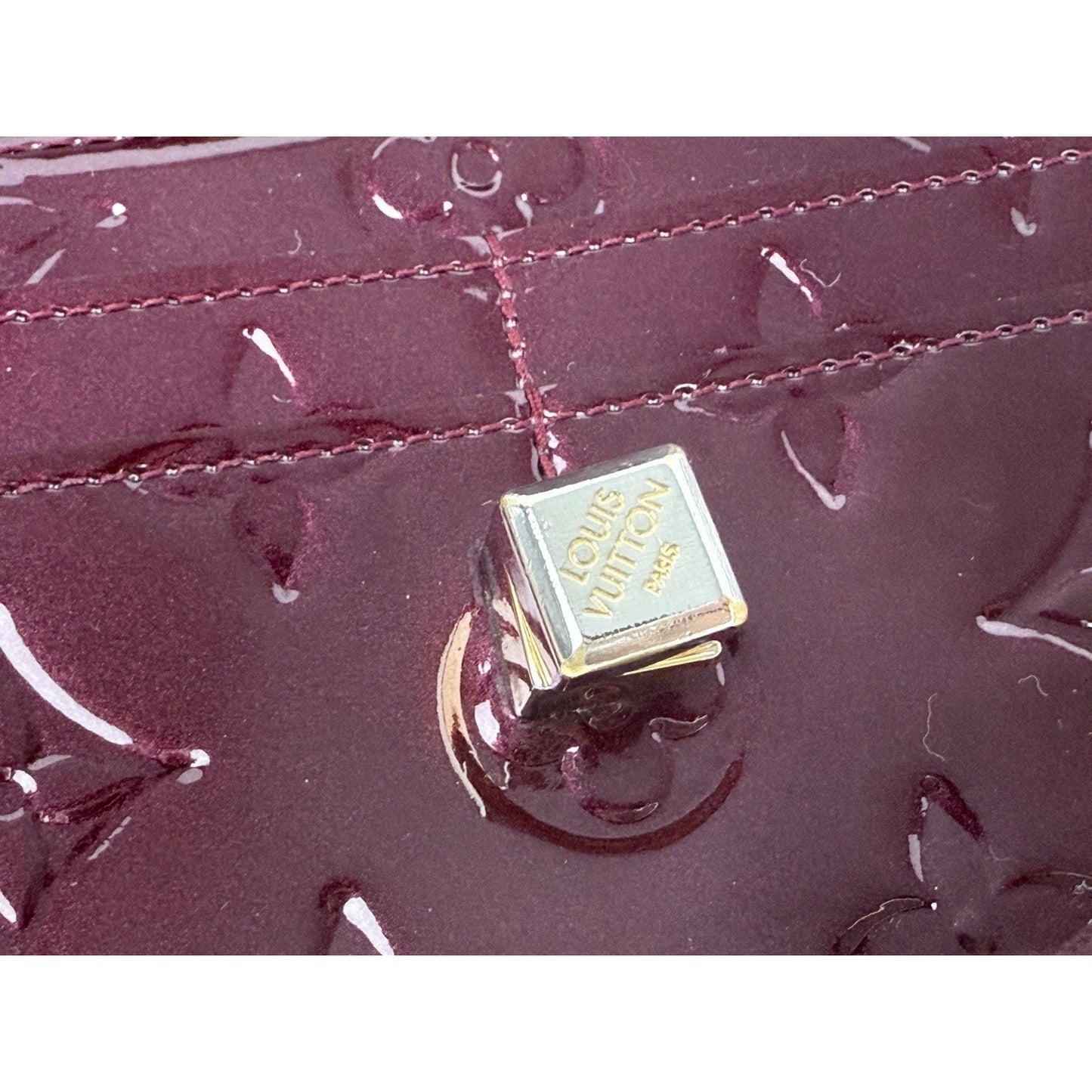 Louis Vuitton Monogram Vernis Sarah Noeud Bow Flap Wallet Rouge Fauviste