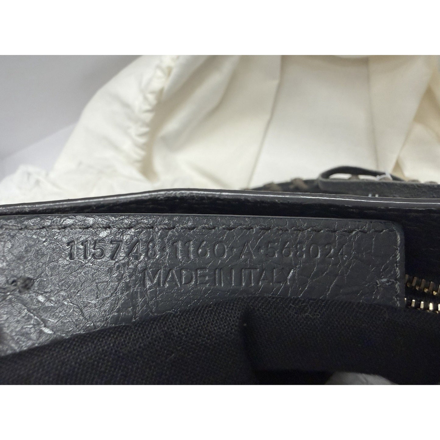 Balenciaga Classic City Shoulder Bag in Gray Textured Leather Medium S