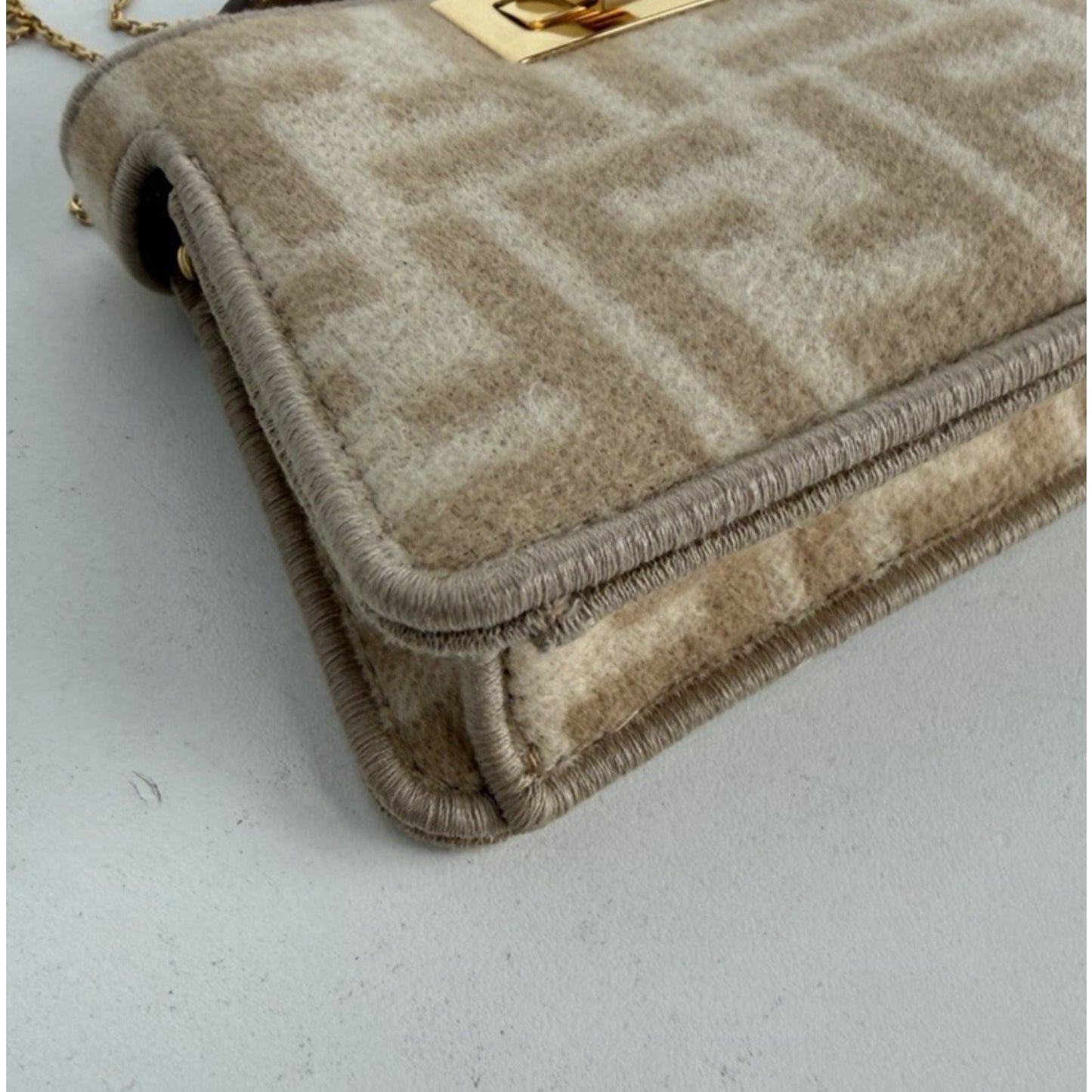 Fendi Nano Peekaboo Charm Bag in Iconic Zucca FF Monogram Canvas K3