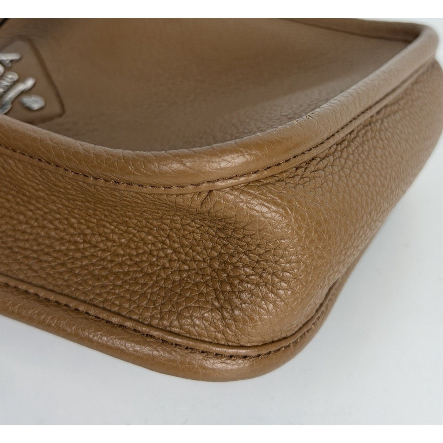 Prada Vitello Daino Soft Mini Hobo Messenger Bag in Caramel Brown Leather