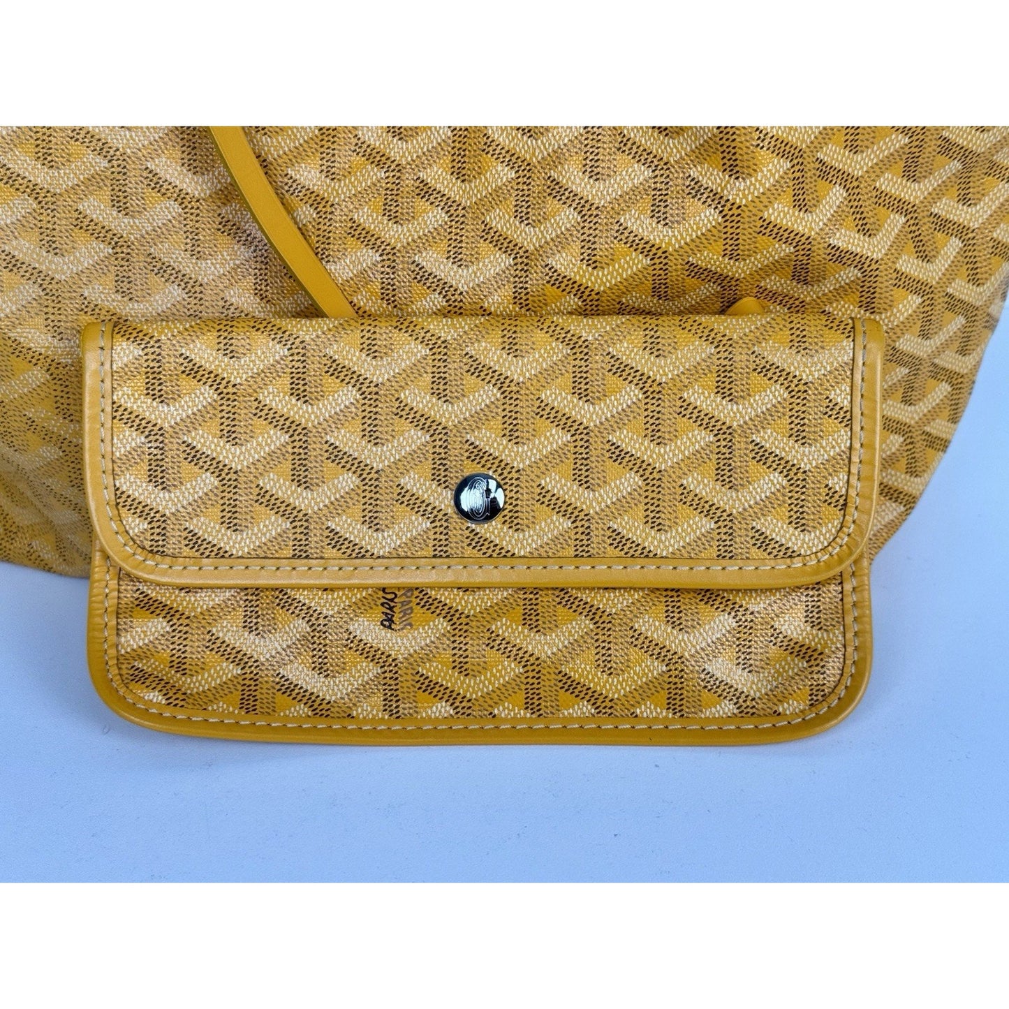 Goyard Saint Louis Tote Bag in Yellow Goyardine Canvas B-5
