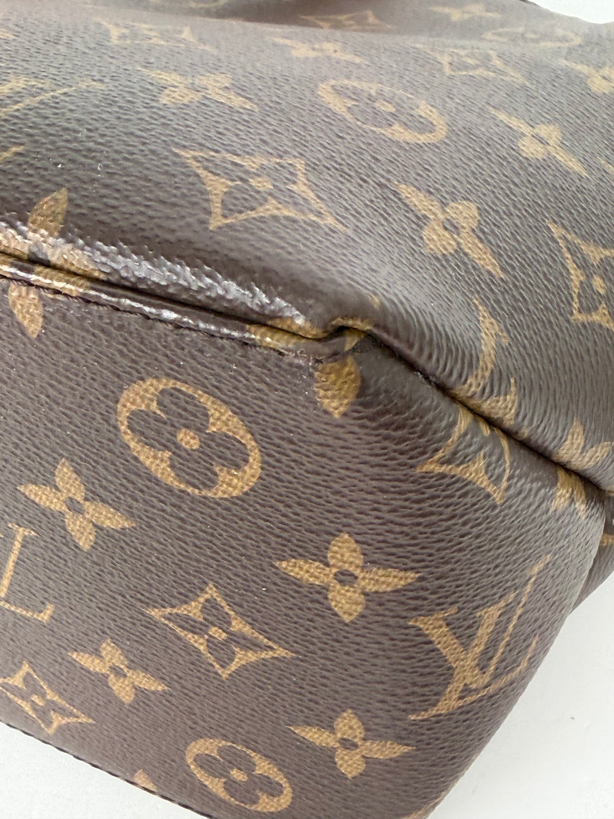 Louis Vuitton Petit Palais Top Handle Bag in Brown LV Monogram Canvas NFC YS07