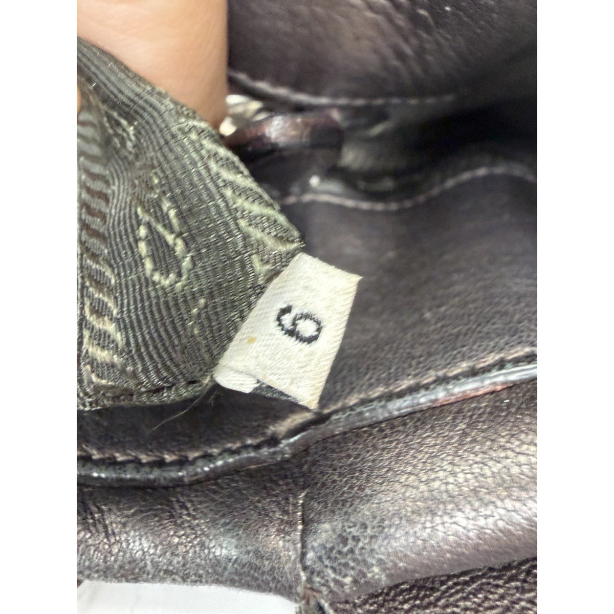 Prada Nappa PM Shoulder Bag in Brown Ruffle Leather S02