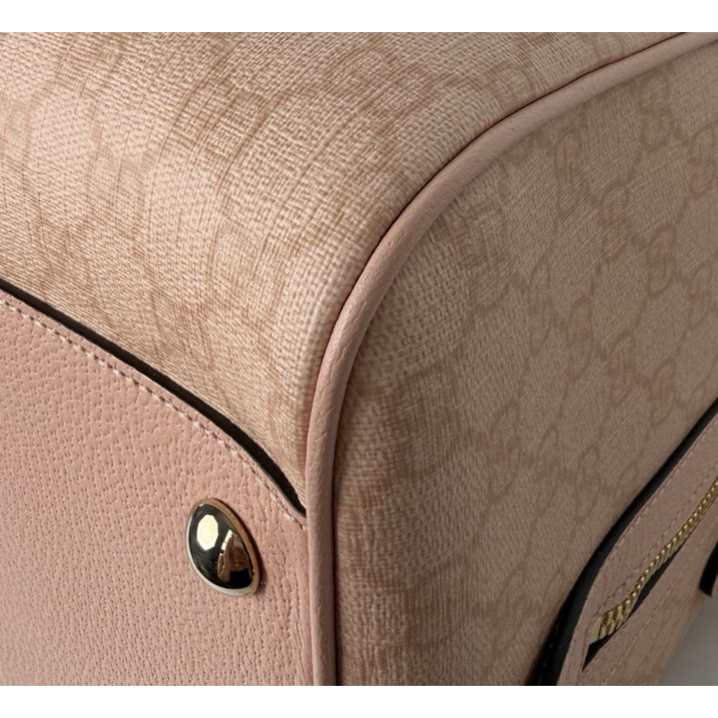 Gucci Ophidia Medium Duffle Bag in Dusty Pink GG Supreme Canvas and Leather S