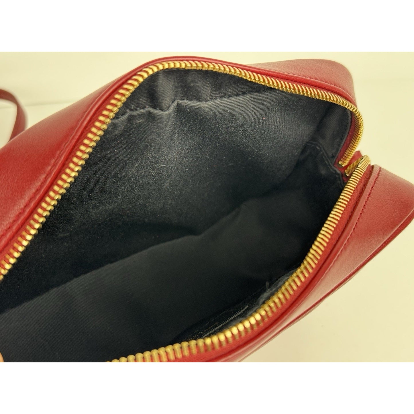 Saint Laurent Lou Camera Bag Rouge Eros Matelasse Leather