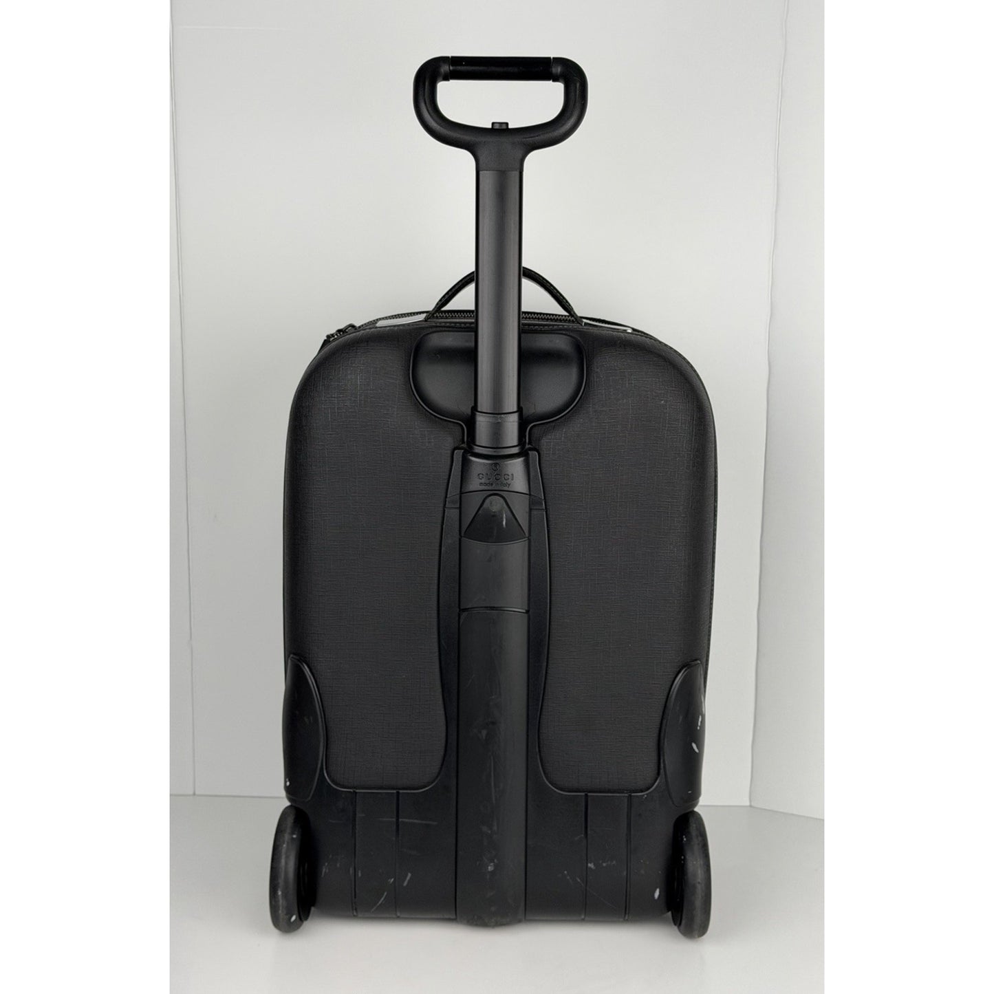 Gucci Interlocking G Hard Shell Rolling Carry-On Suitcase in Black