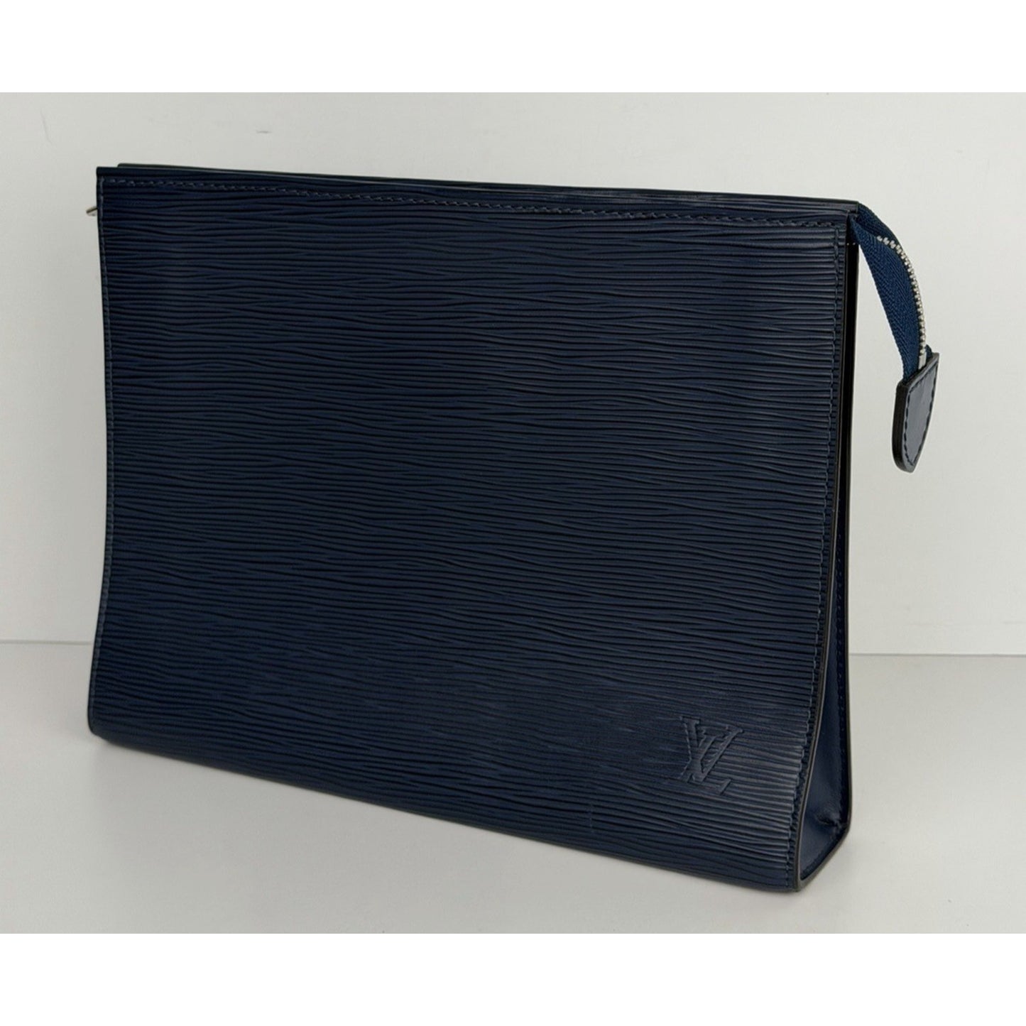 Louis Vuitton Epi Toiletry Pouch Indigo Blue Textured Leather & Sleek 2019 K1