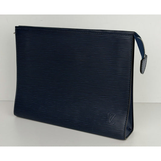 Louis Vuitton Epi Toiletry Pouch Indigo Blue Textured Leather & Sleek 2019 K1