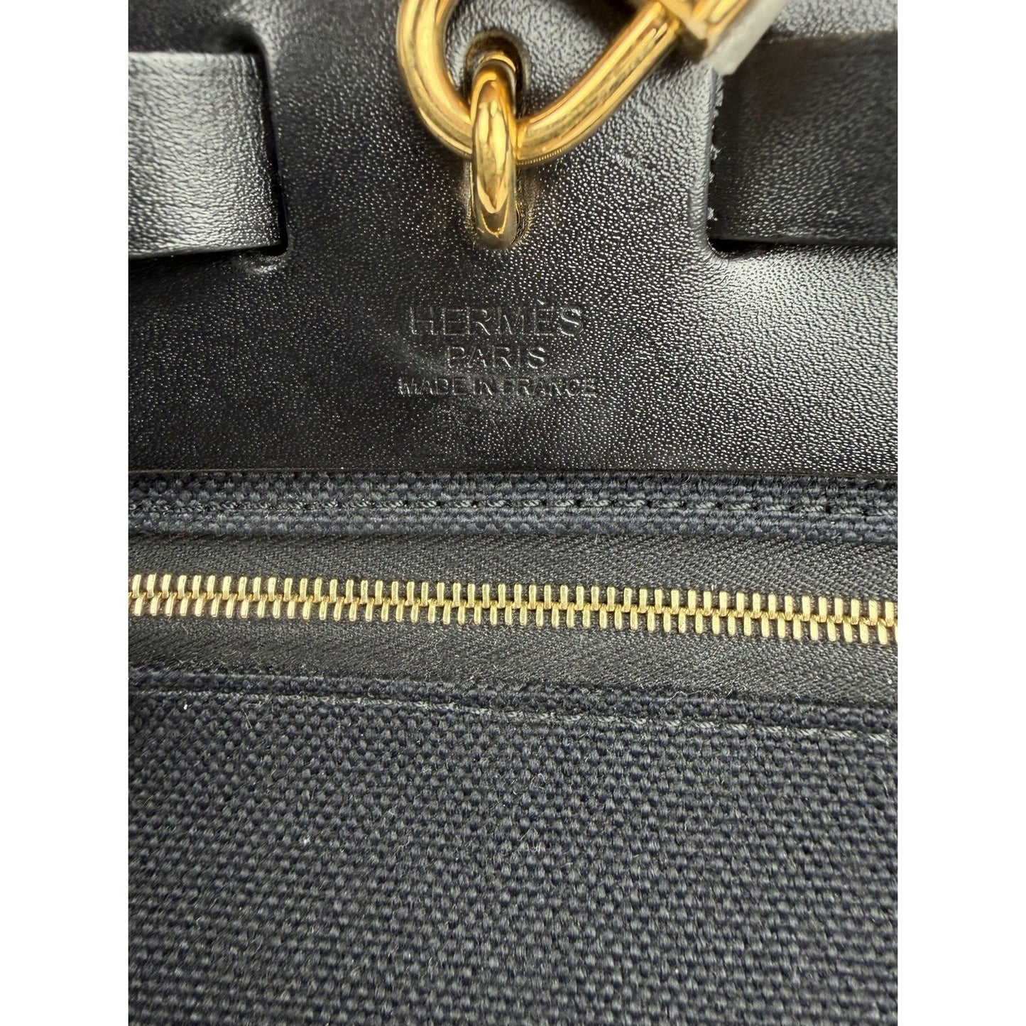 Hermes Herbag Zip 31 Bag Black Military Toile with Vache Hunter Leather 2025 D2