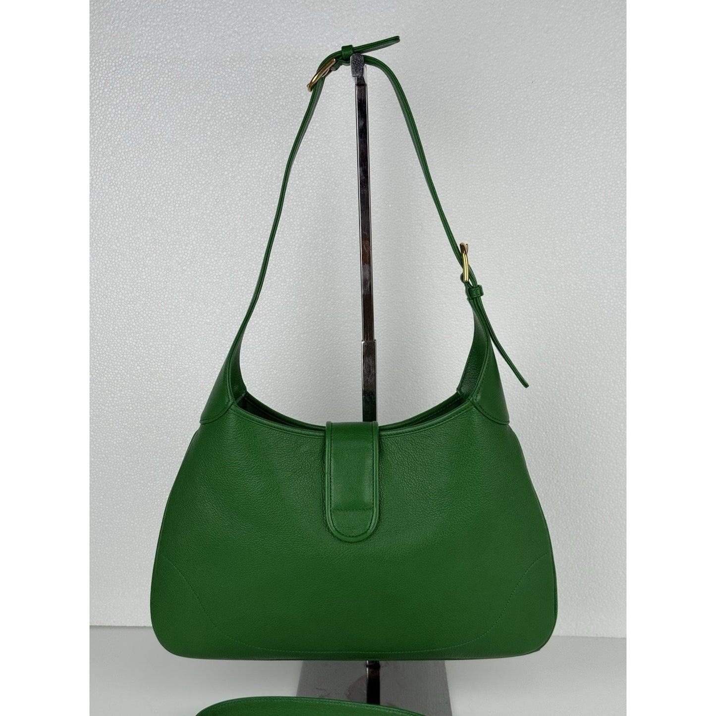 GUCCI Aphrodite GG 2 Way Shoulder Bag Green Calfskin Leather