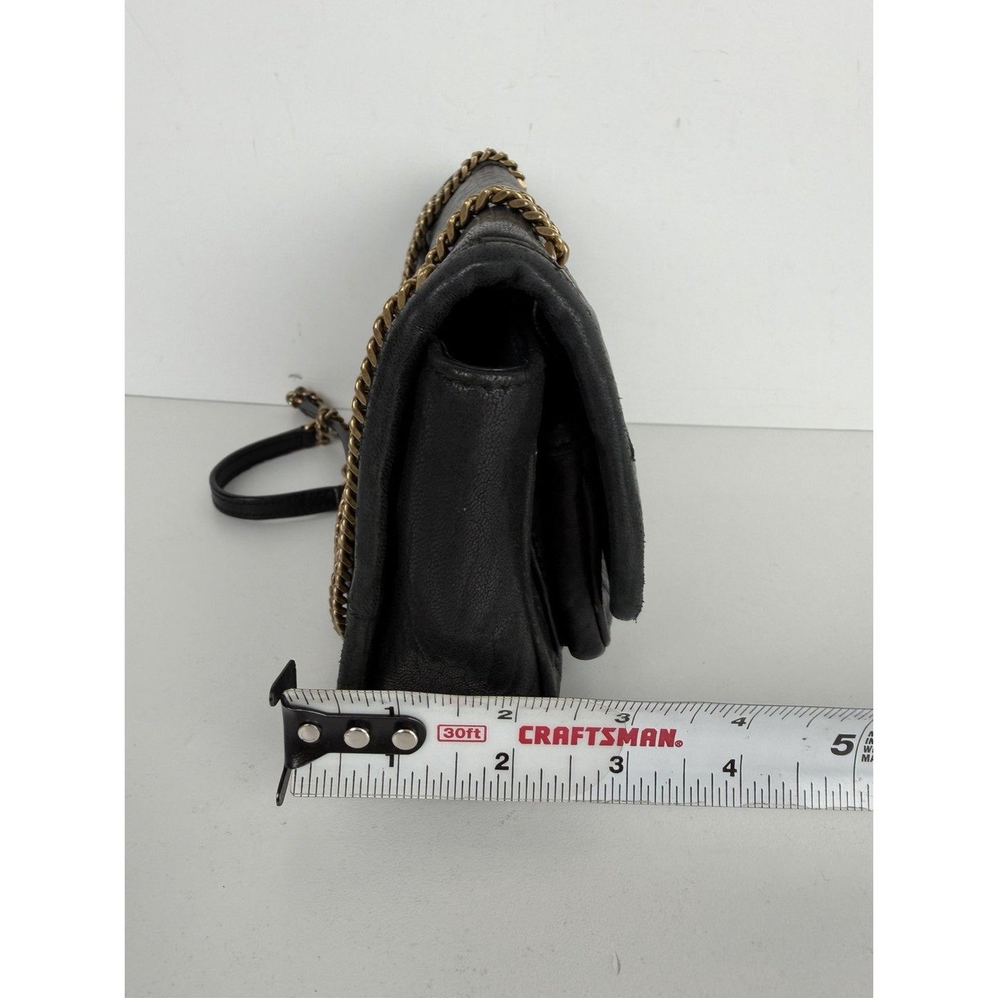 Saint Laurent Niki Mini Shoulder Bag in Black Crinkled Vintage Leather B-6