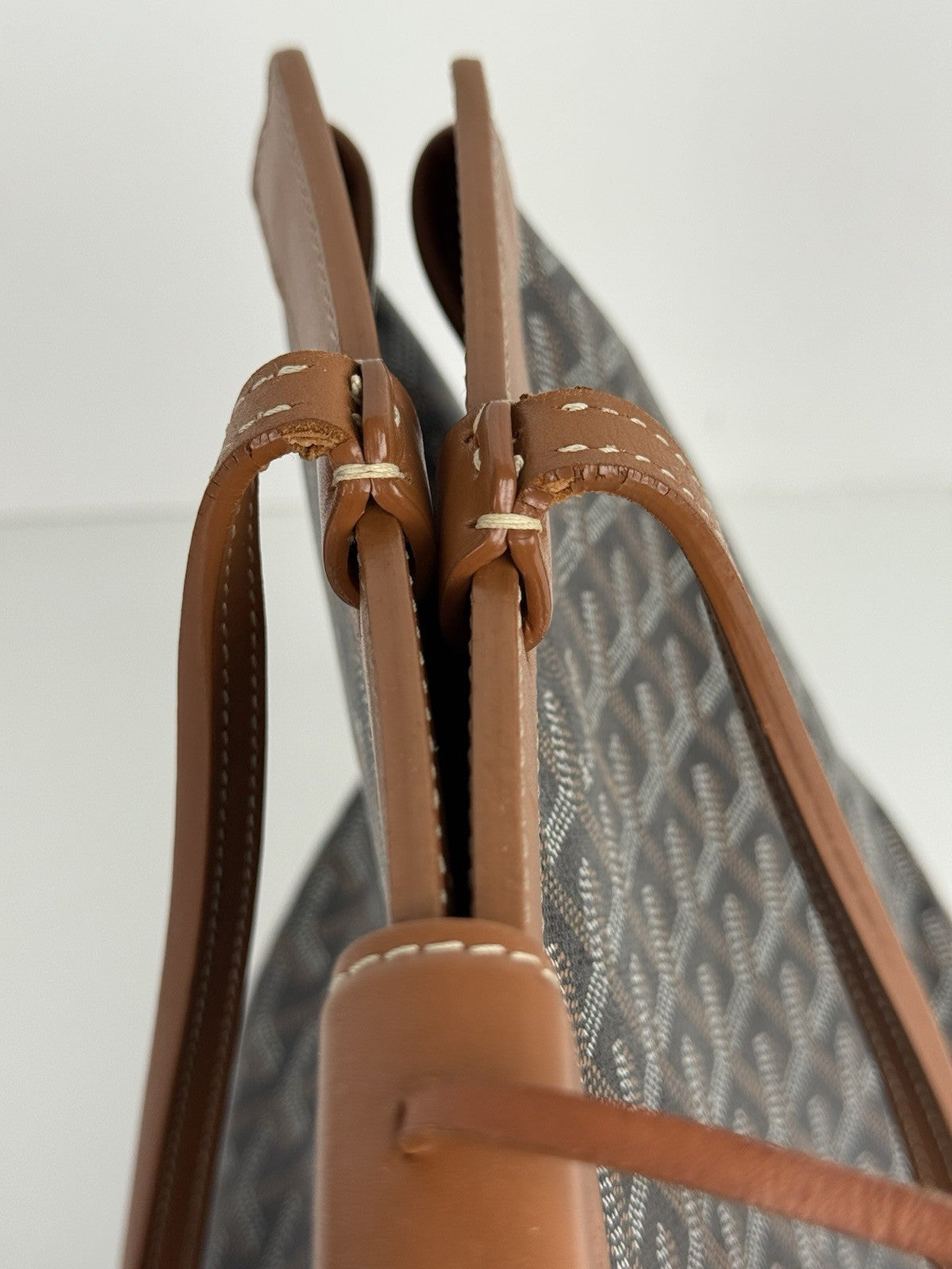 Goyard Bellechasse PM Women's Tote Bag Coated Black/Brown Canvas