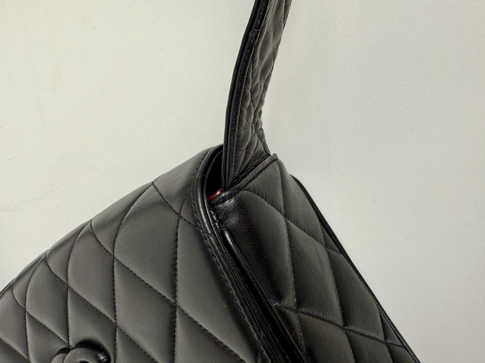 Chanel Quilted Covered CC Black Lambskin Single Flap Shoulder Bag