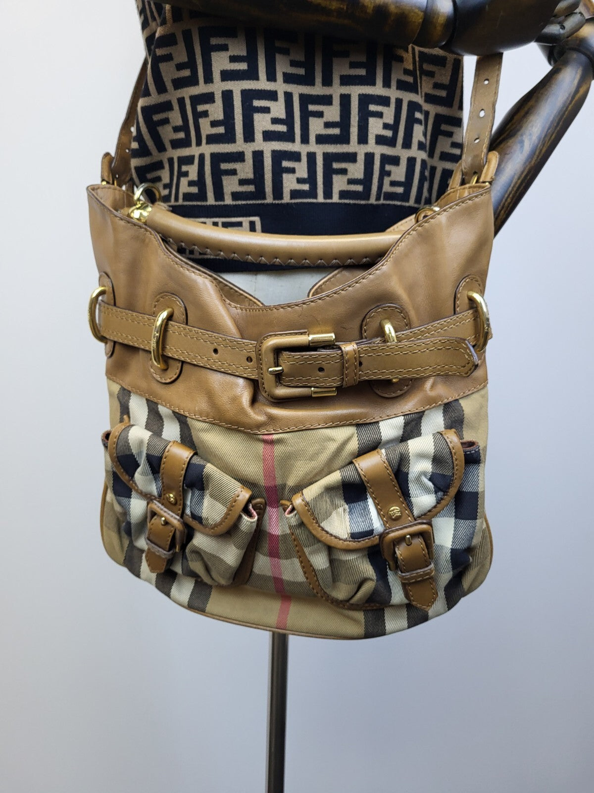Burberry Bromley House Check Hobo Bag