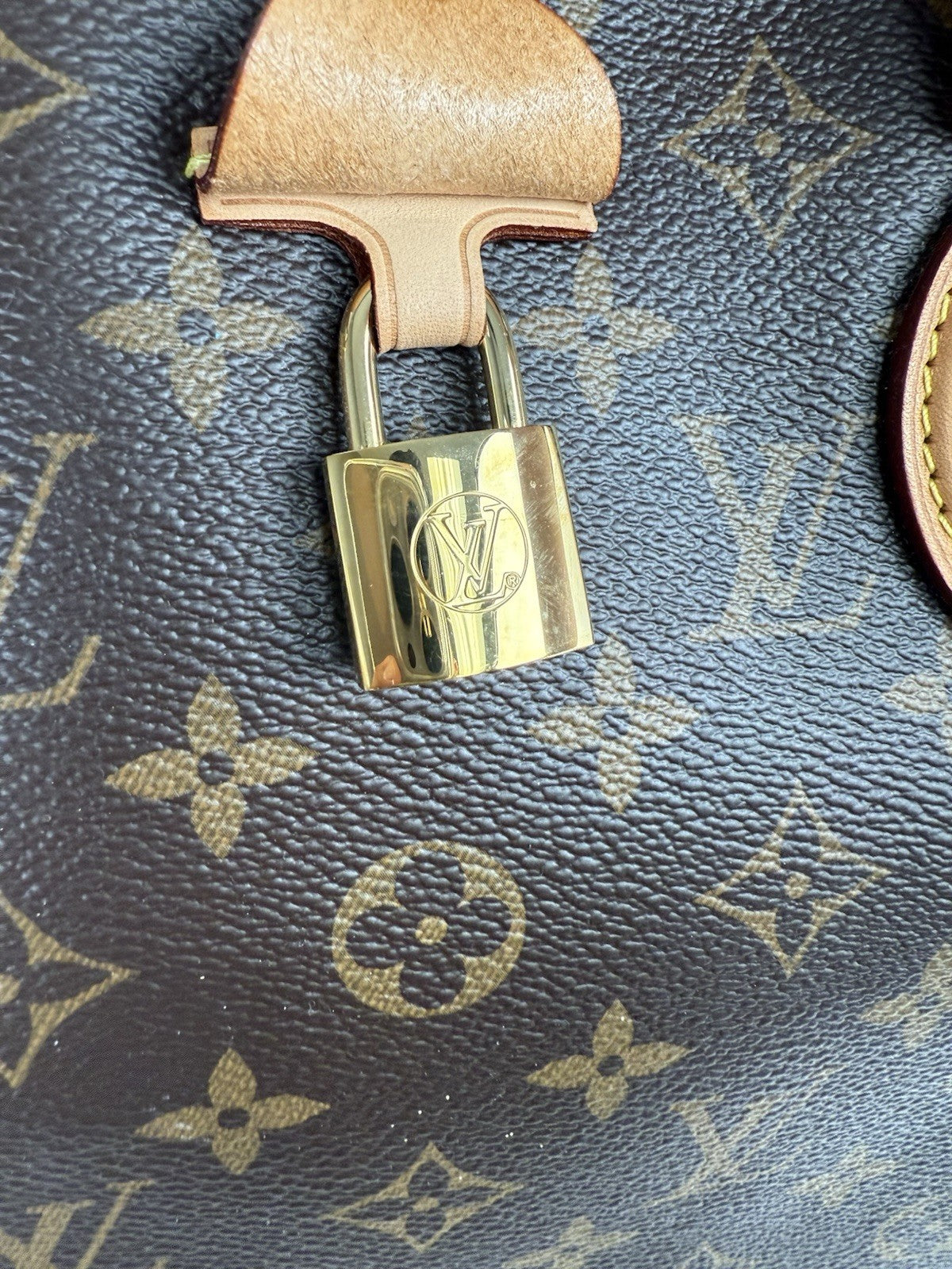 LOUIS VUITTON Monogram Tote Bag Rivory Hand Bag Brown Canvas