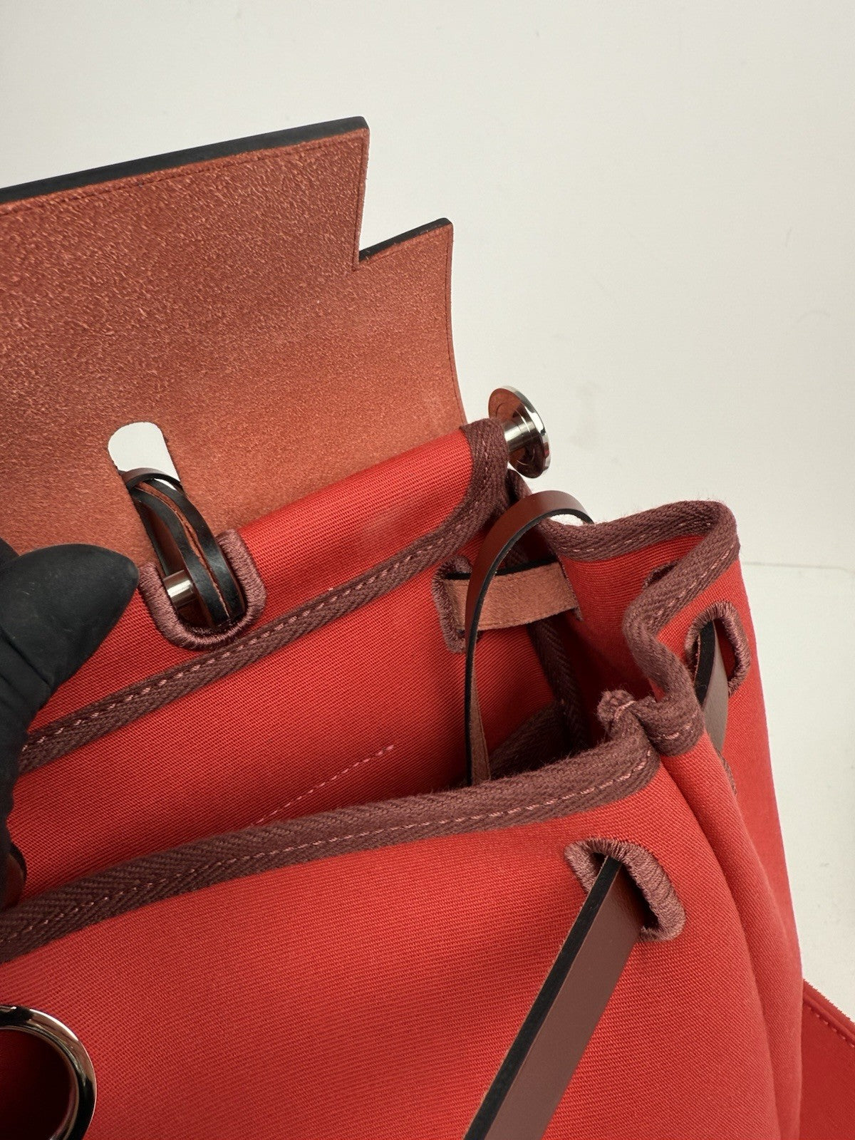 Hermes Toile & Vache Hunter Herbag Zip Retourne 31 (2019) Red Bag