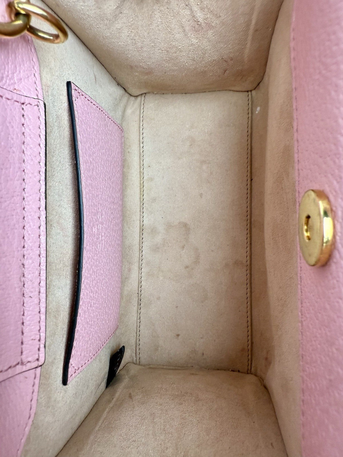 Gucci Bag Mini Diana Bamboo Handle Tote Pink Leather