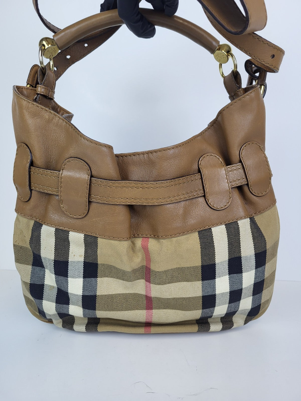 Burberry Bromley House Check Hobo Bag