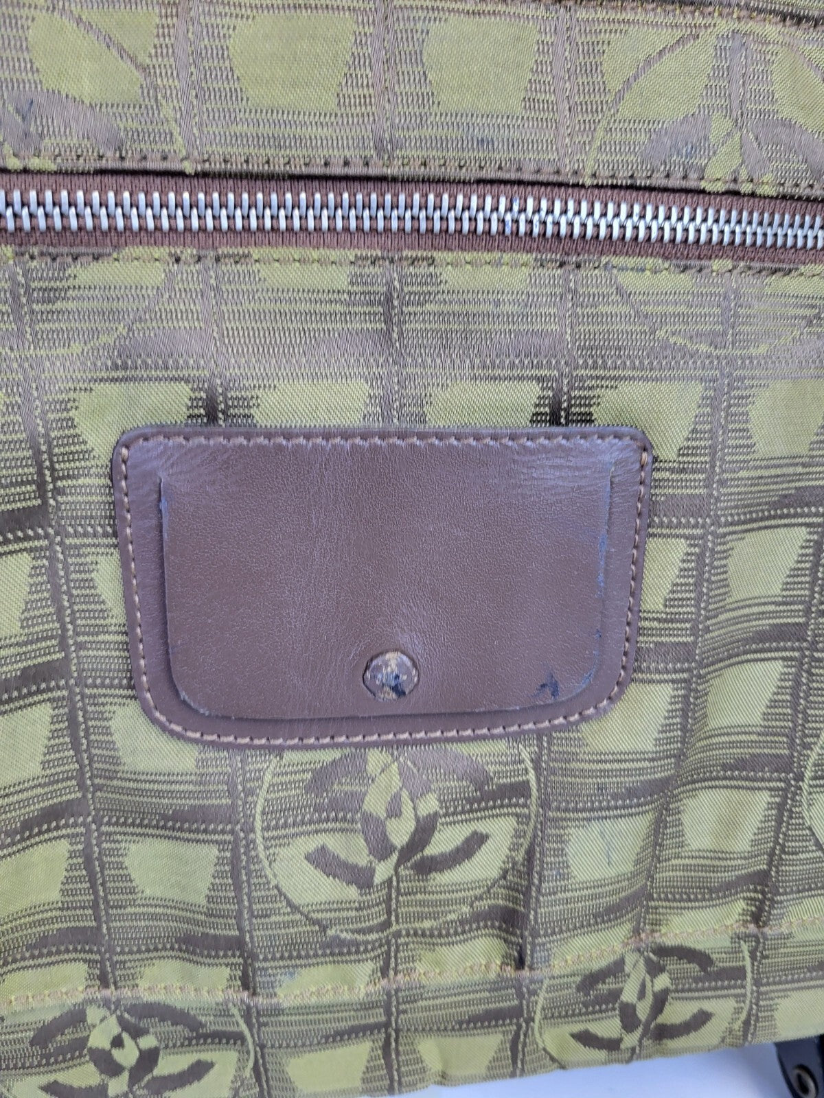 Chanel Vintage Classic Travel Carry On Bag Green