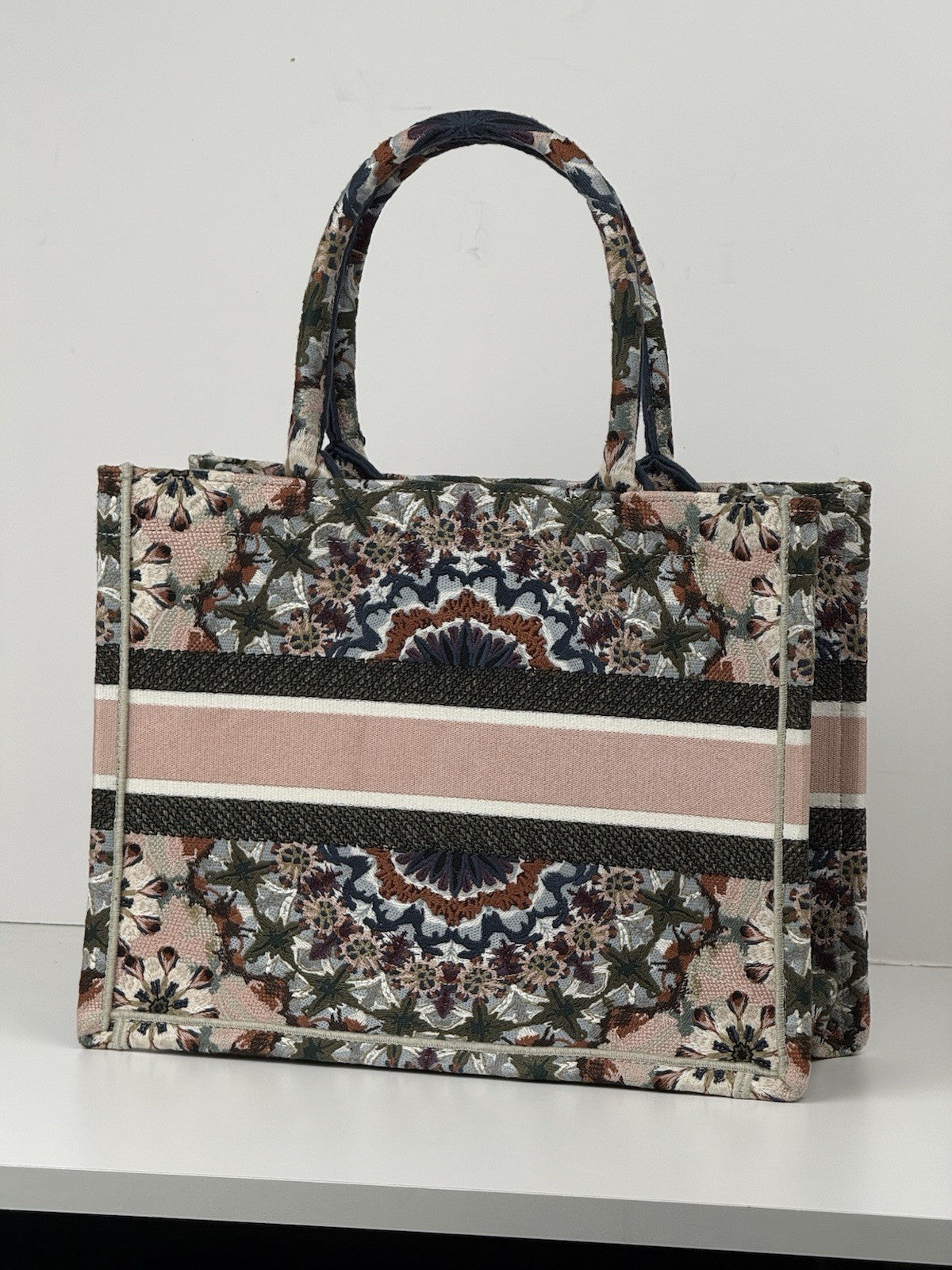 Dior White Flower Book Tote Bag