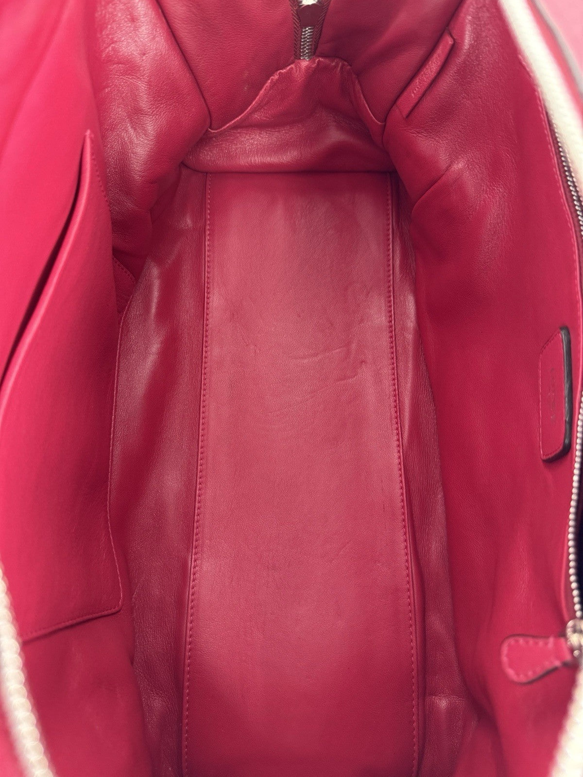 Loewe Womens Double Handle Grain Leather Amazona Shoulder Bag Pink