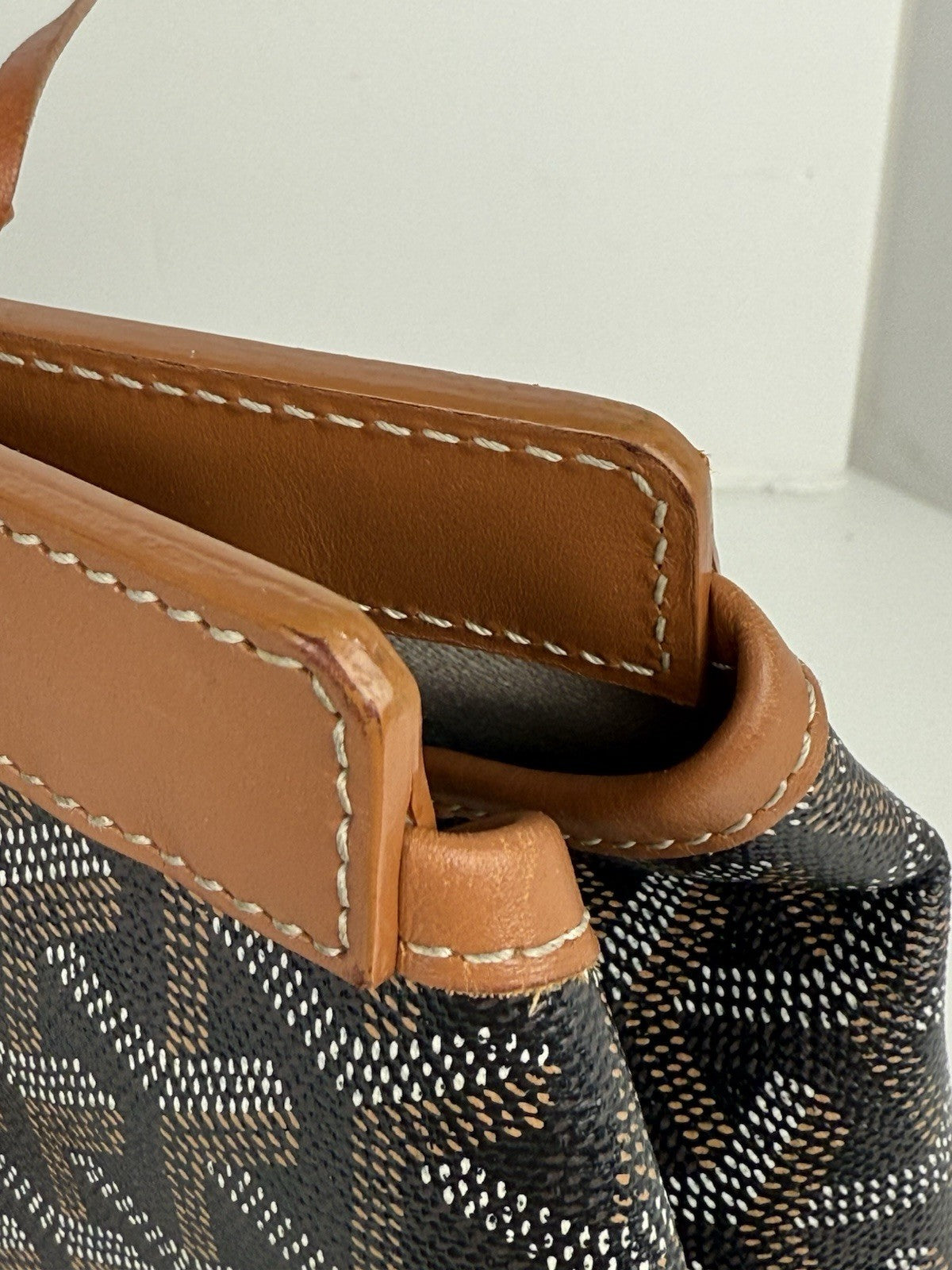 Goyard Bellechasse PM Women's Tote Bag Coated Black/Brown Canvas
