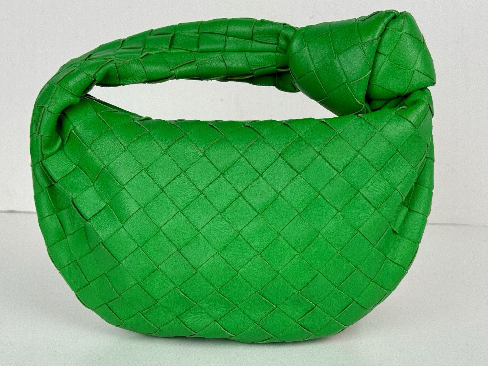 Bottega Veneta Jodie mini knotted intrecciato leather tote Green