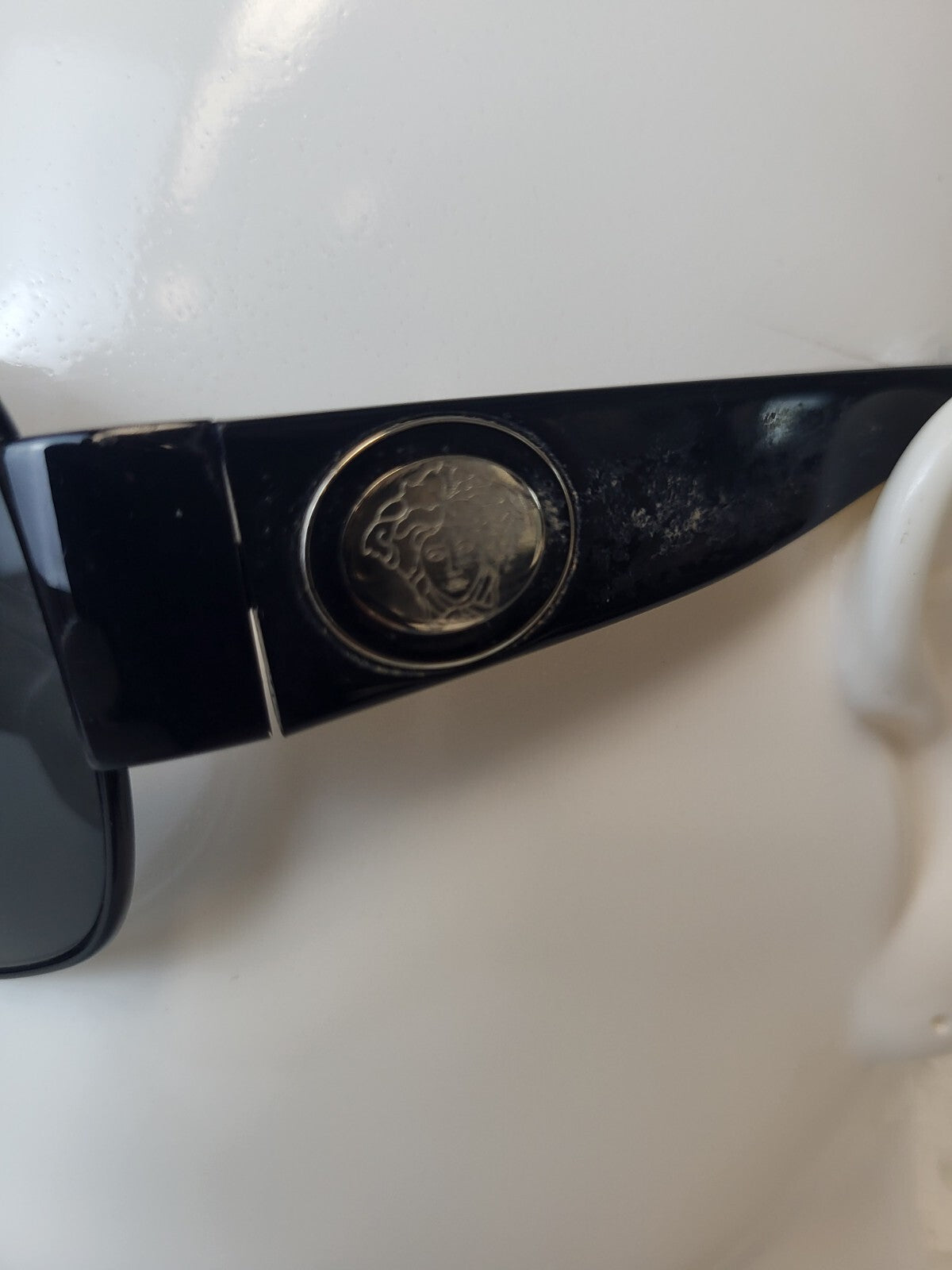 Versace Sunglasses 1009/87 Shield Black Tinted 
