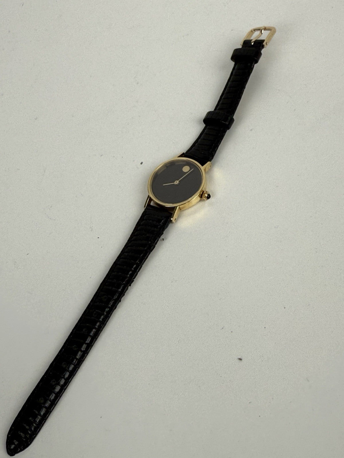 Movado Zenith 14k yellow gold Watch  black dial 23mm
