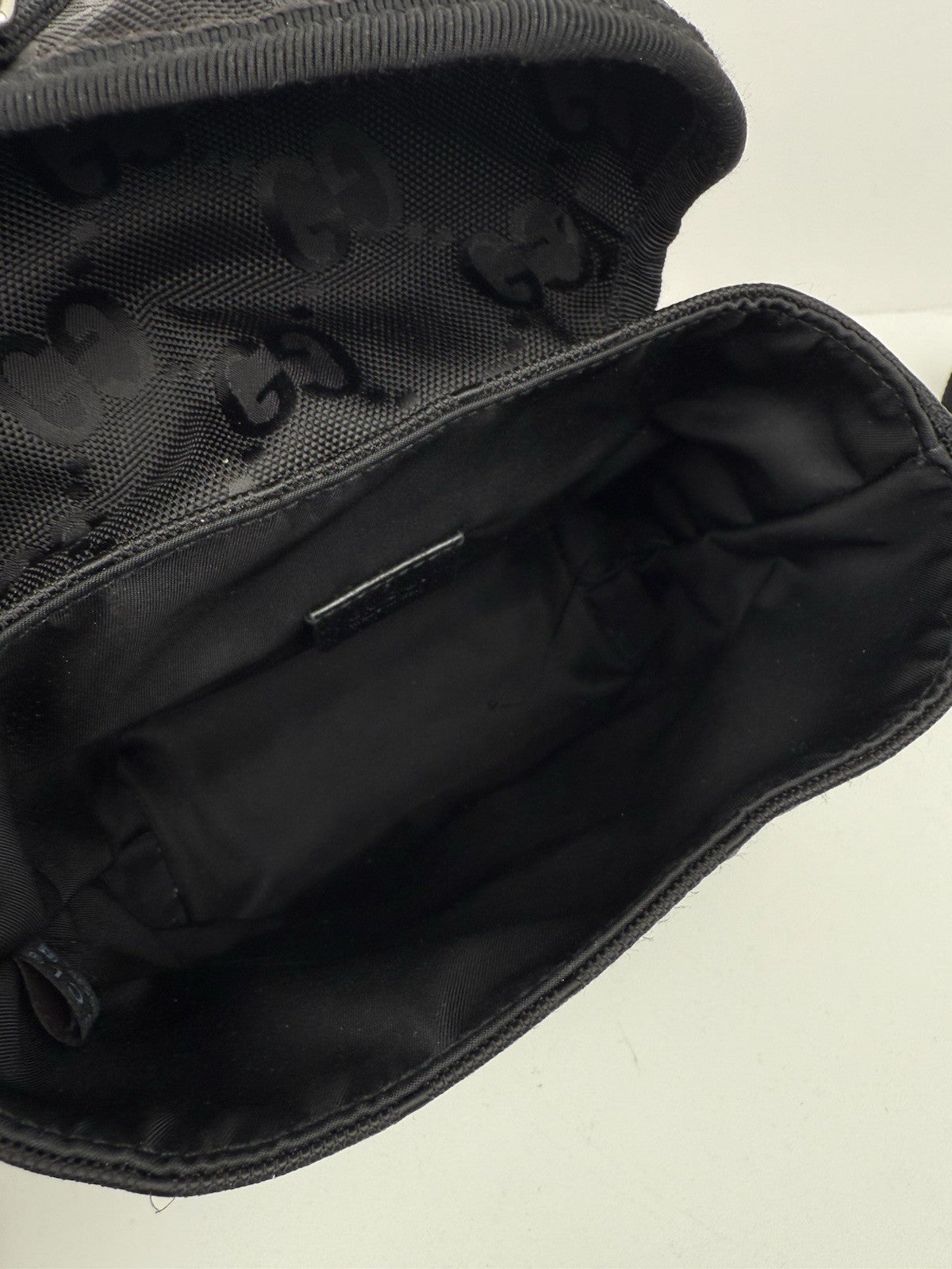 Gucci Econyl Nylon Monogram Off The Grid Messenger Bag Black